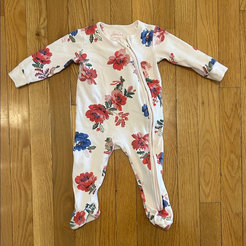Joules Baby Floral Footie - Peter Rabbit